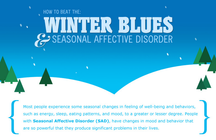 How to beat the winter blues and Seasonal Affective Disorder – infographic
